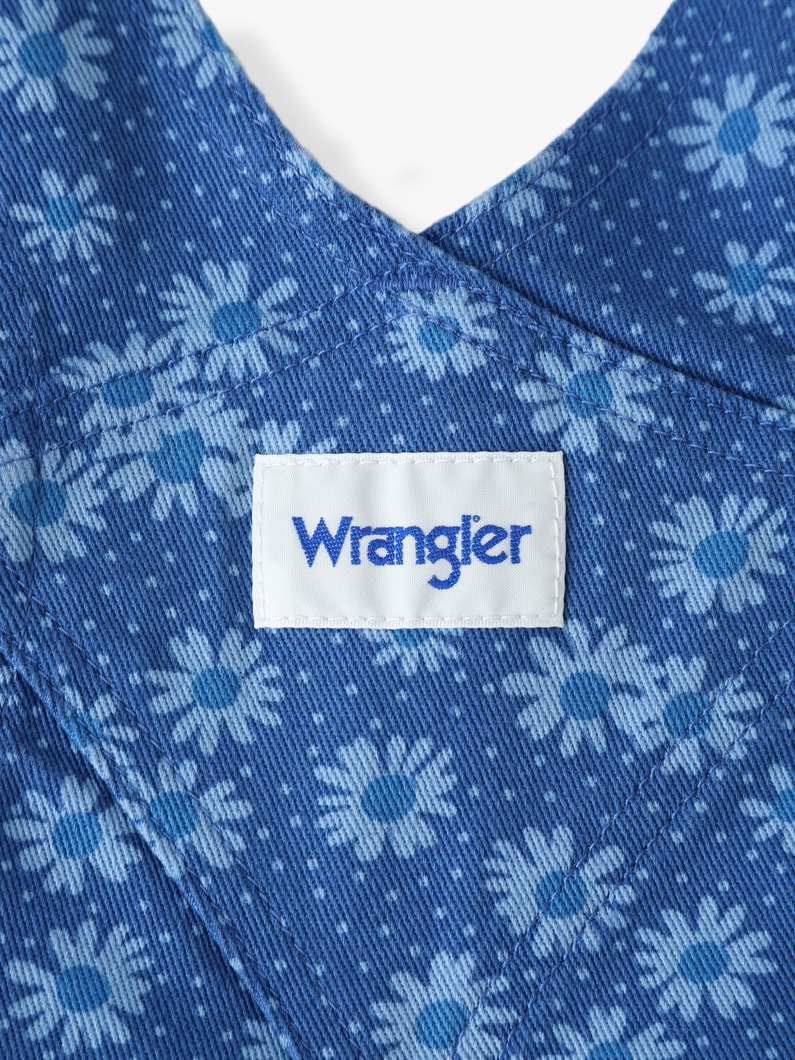 フラワー プリント フレア オーバーオール（ブルー/105-150cm） 詳細画像 blue 4