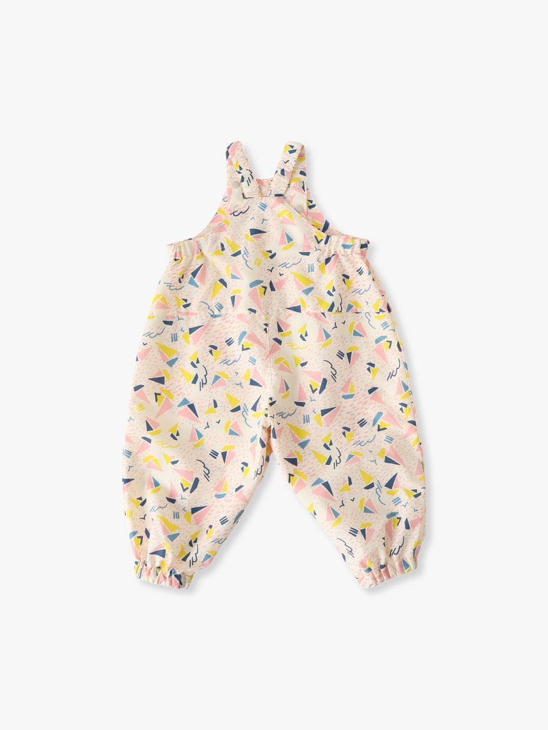 ヨット プリント ヴォーゲン ベビー オーバーオール（アイボリー/ネイビー/80-90cm） 詳細画像 ivory 1