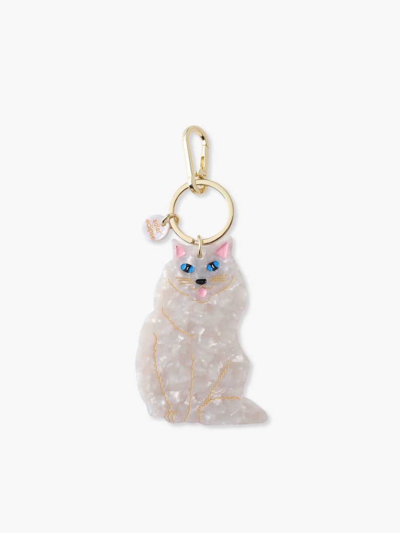 ペルシャンキャット バッグチャーム 詳細画像 white 1