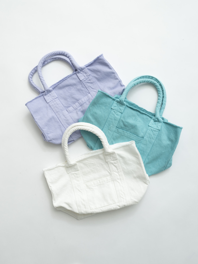 オーガニックコットン ガーメントダイ トートバッグ（S） 詳細画像 turquoise 5