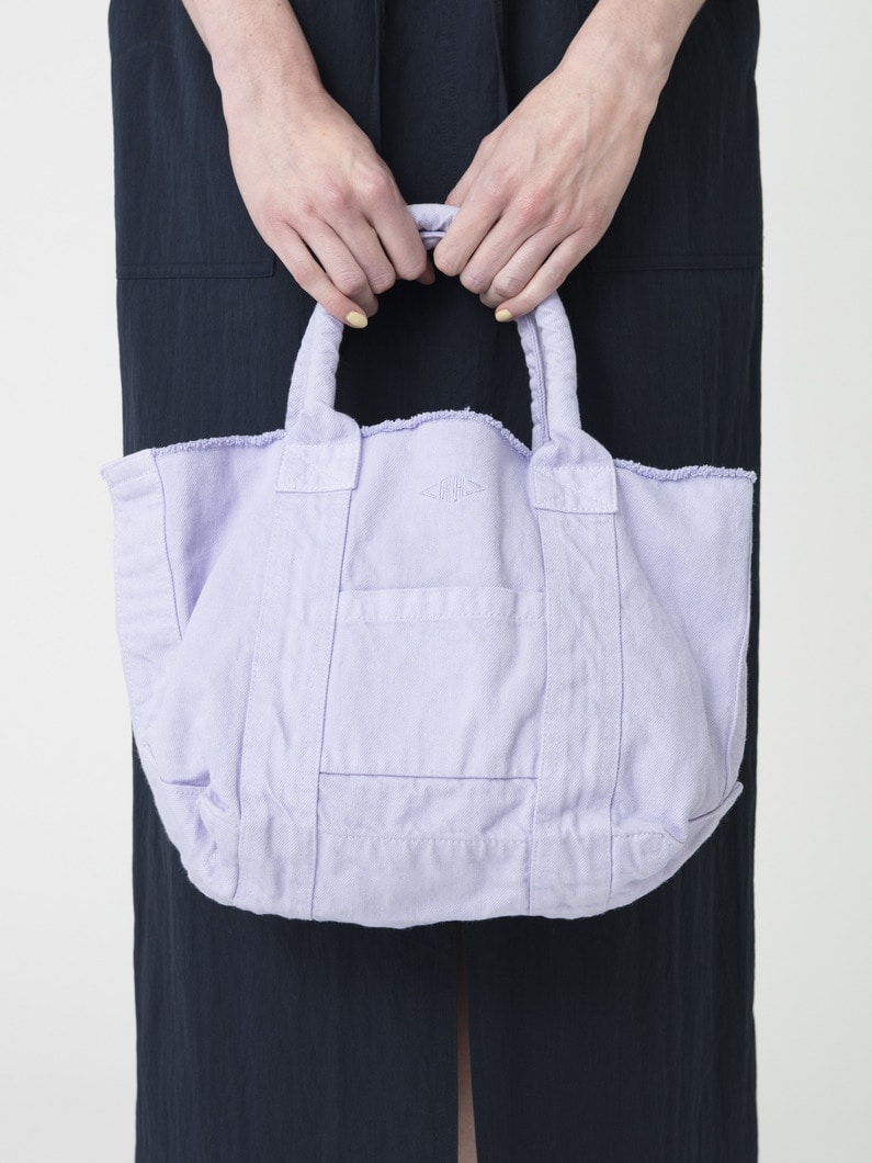 オーガニックコットン ガーメントダイ トートバッグ（S） 詳細画像 lavender 2