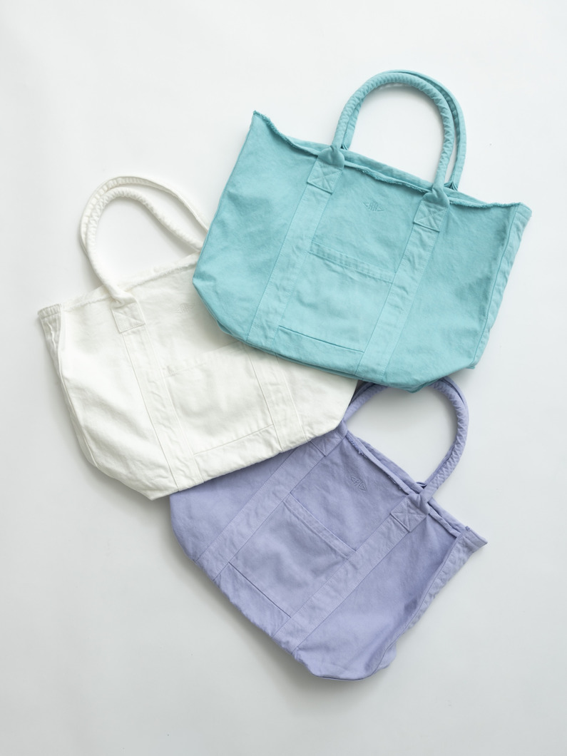 オーガニックコットン ガーメントダイ トートバッグ（M） 詳細画像 lavender 5