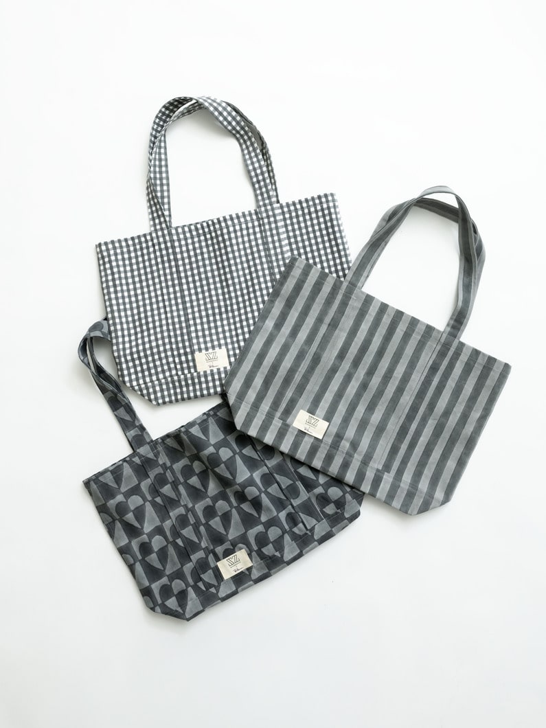 スモール トートバッグ（ワイドストライプ） 詳細画像 black 5