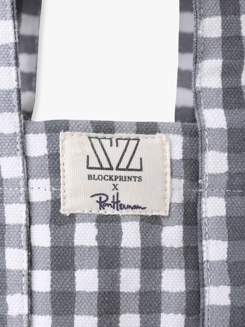 ミニ メイン トートバッグ（ギンガムチェック） 詳細画像 black 4