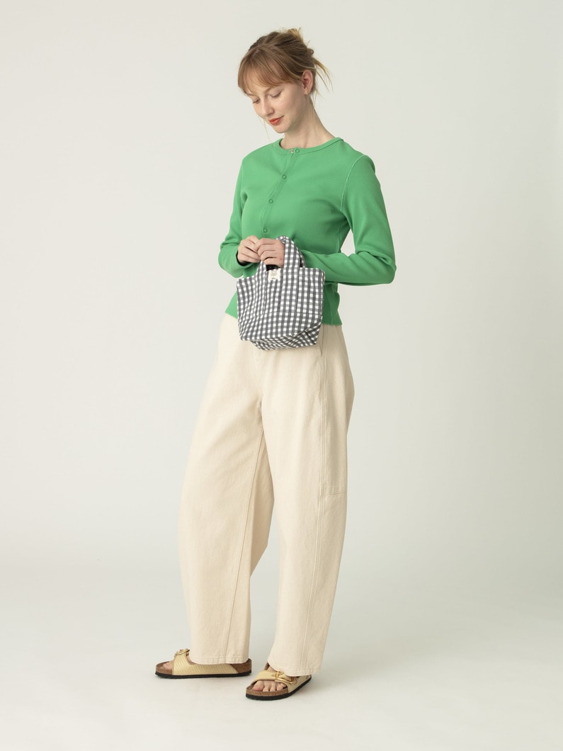 ミニ メイン トートバッグ（ギンガムチェック） 詳細画像 black 3