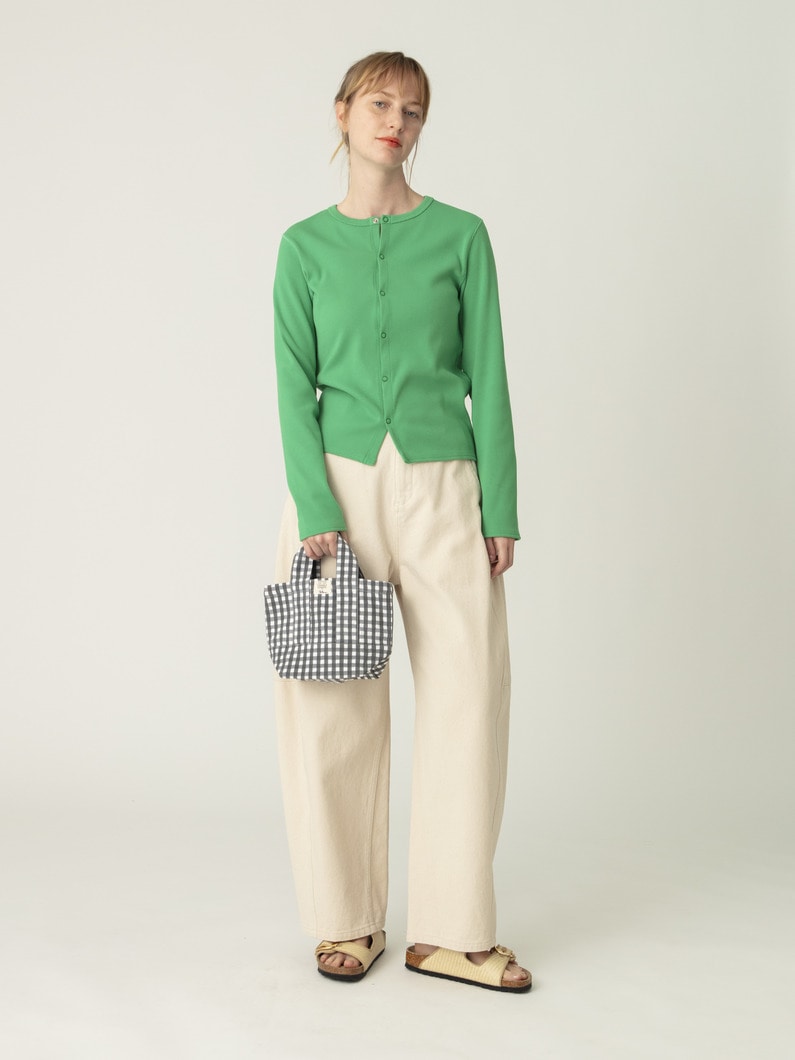 ミニ メイン トートバッグ（ギンガムチェック） 詳細画像 black 5