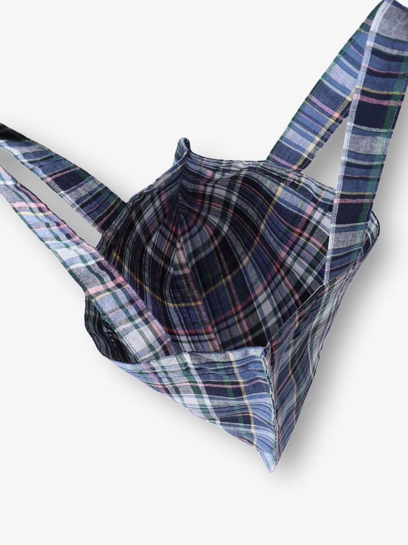 マドラスチェック トートバッグ 詳細画像 E 3