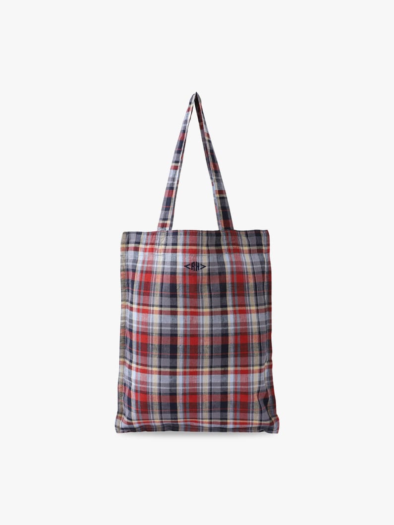マドラスチェック トートバッグ 詳細画像 B