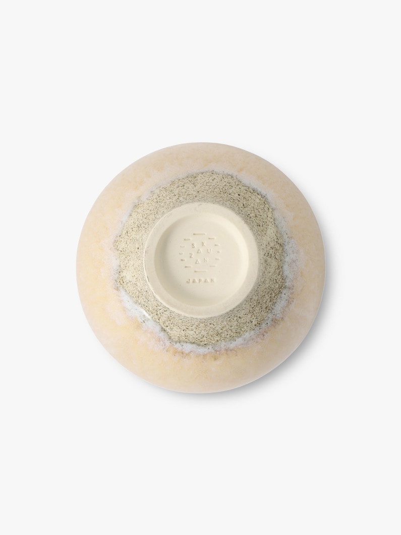 カラー グレーズド ロータス ボウル（M） 詳細画像 light beige 3