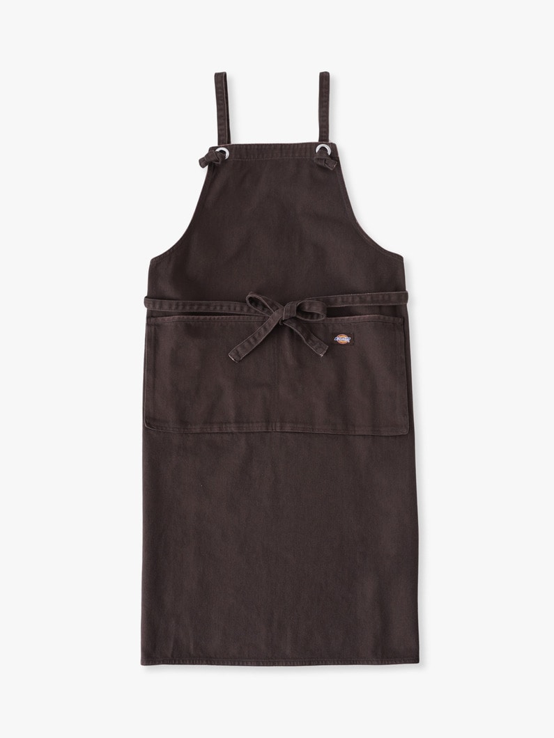 コットンツイル ワークエプロン 詳細画像 brown