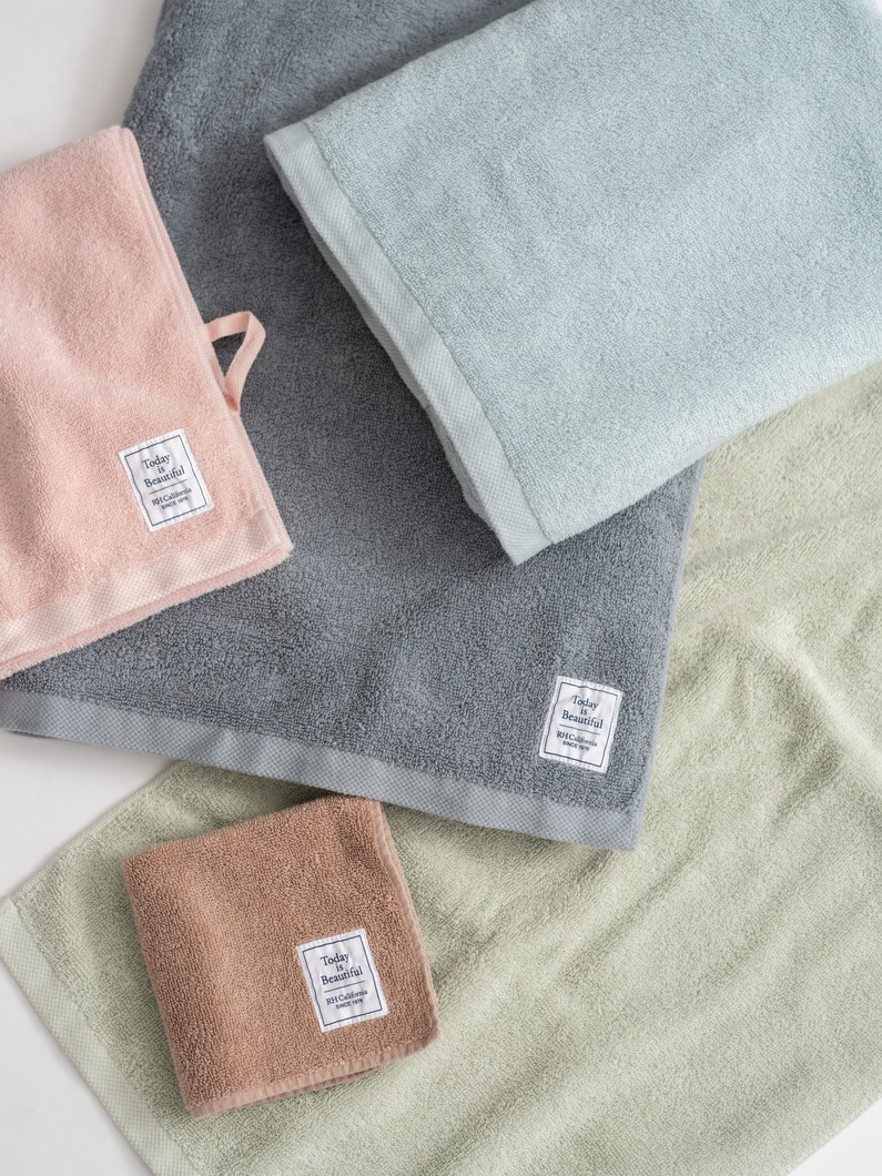 カラーウォッシュド バスタオル 詳細画像 light green 5