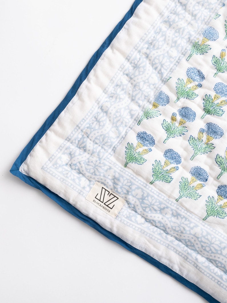 フルール ベビーブランケット 詳細画像 blue 4