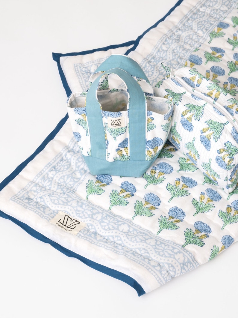 フルール ベビーブランケット 詳細画像 blue 5