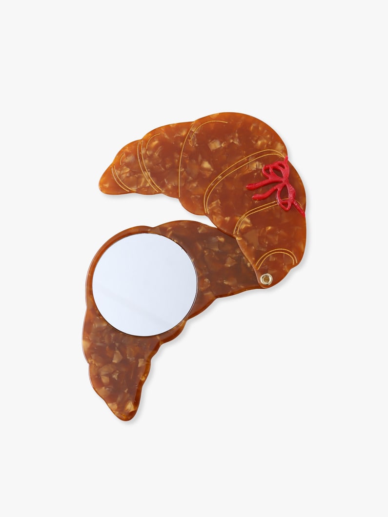 ボウ クロワッサン コンパクトミラー 詳細画像 brown 2