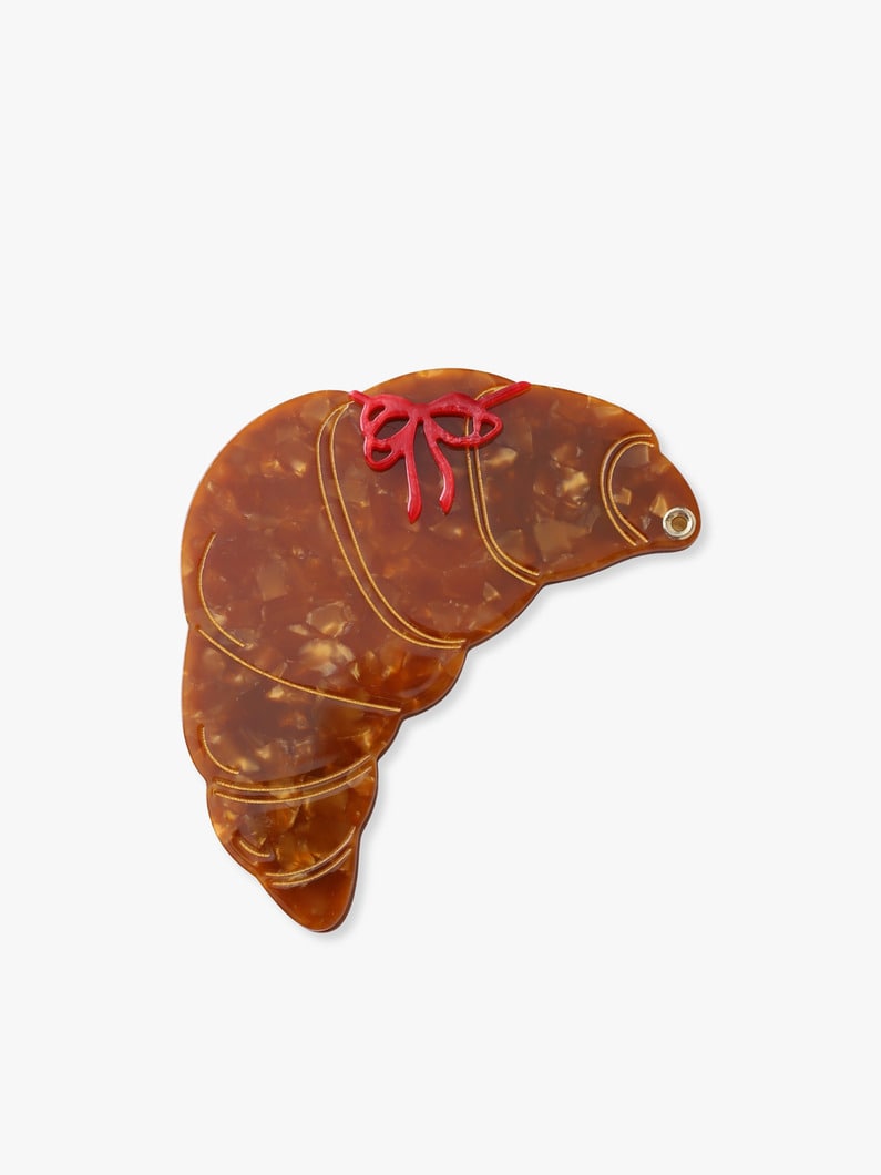 ボウ クロワッサン コンパクトミラー 詳細画像 brown 1