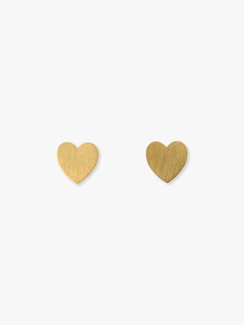 Heart Sequins Stud Pierced Earrings 詳細画像 gold 1