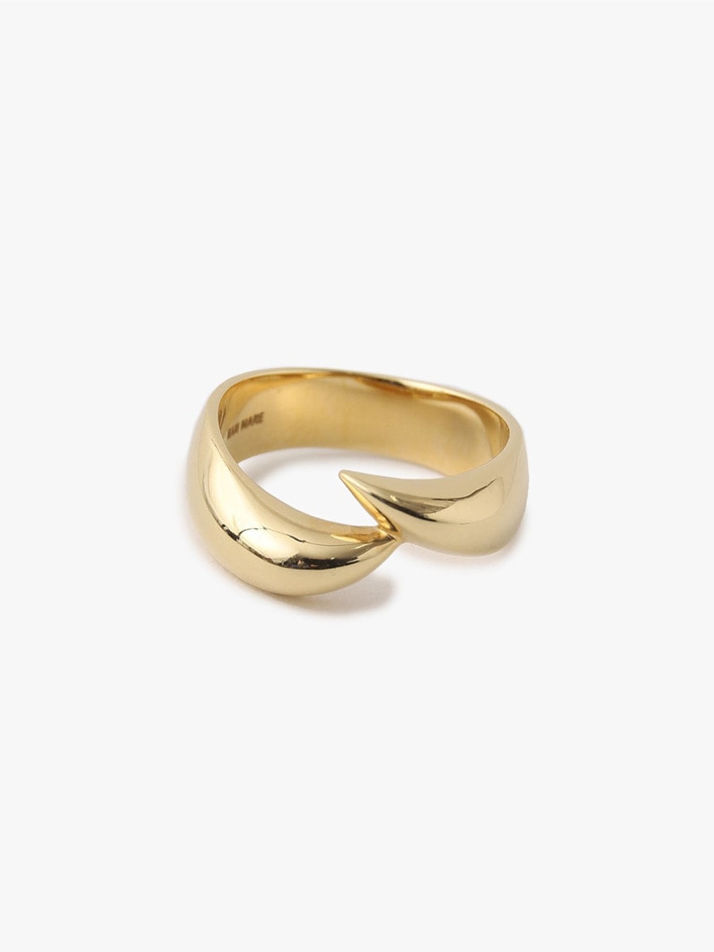 Yellow Gold One Wave Ring 詳細画像 gold 2
