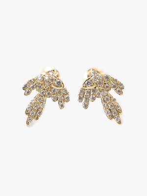 Bird Pierced Earrings With Diamond 詳細画像 gold
