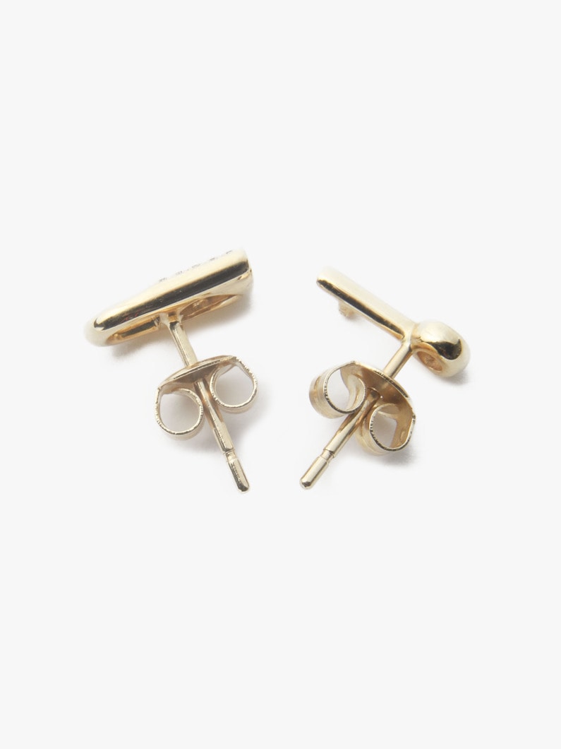 Lock＆Key White Diamond Pierced Earring 詳細画像 yellow gold 5