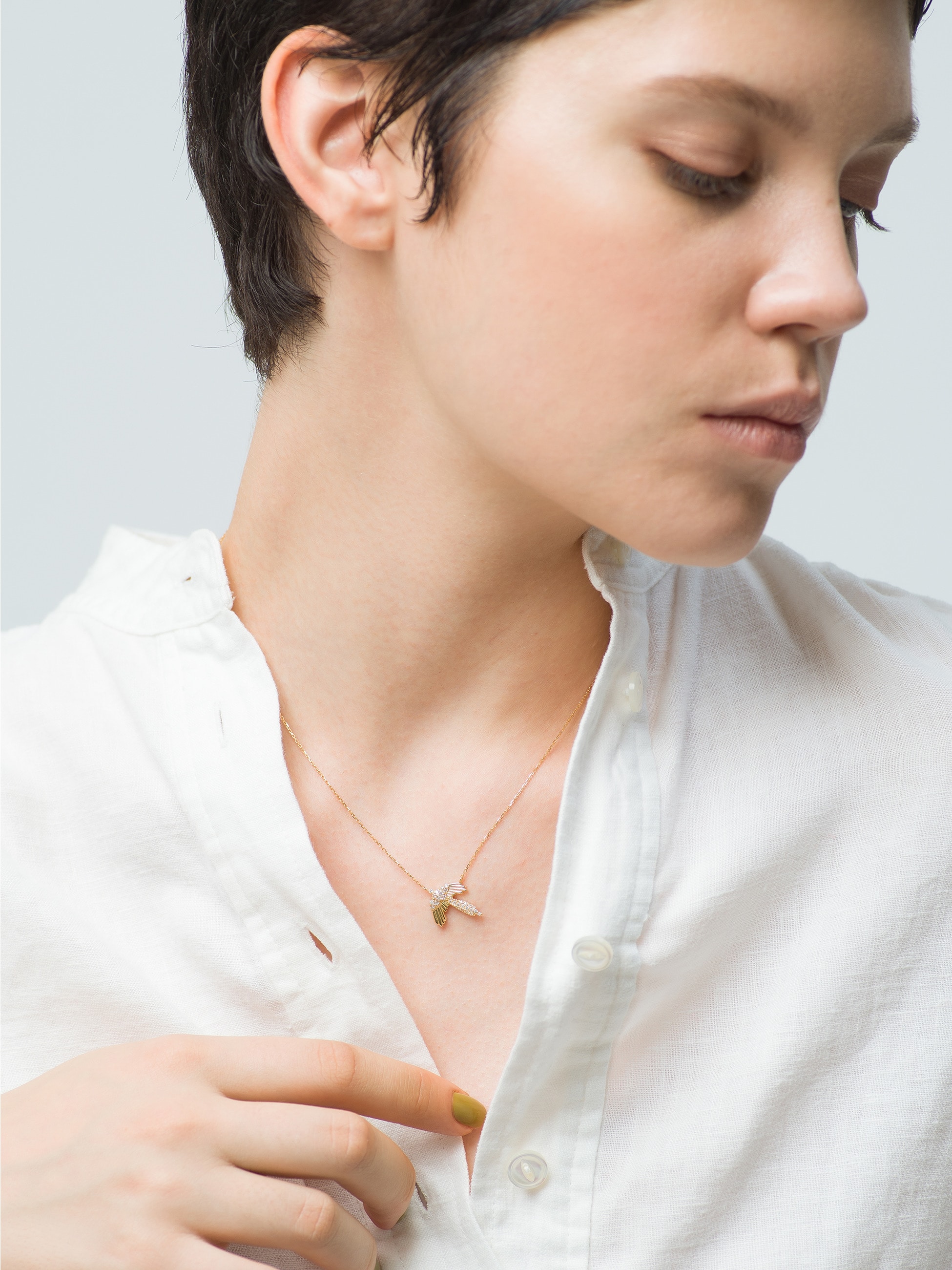 Fairly Bird Diamond Necklace (small) 詳細画像 gold 1