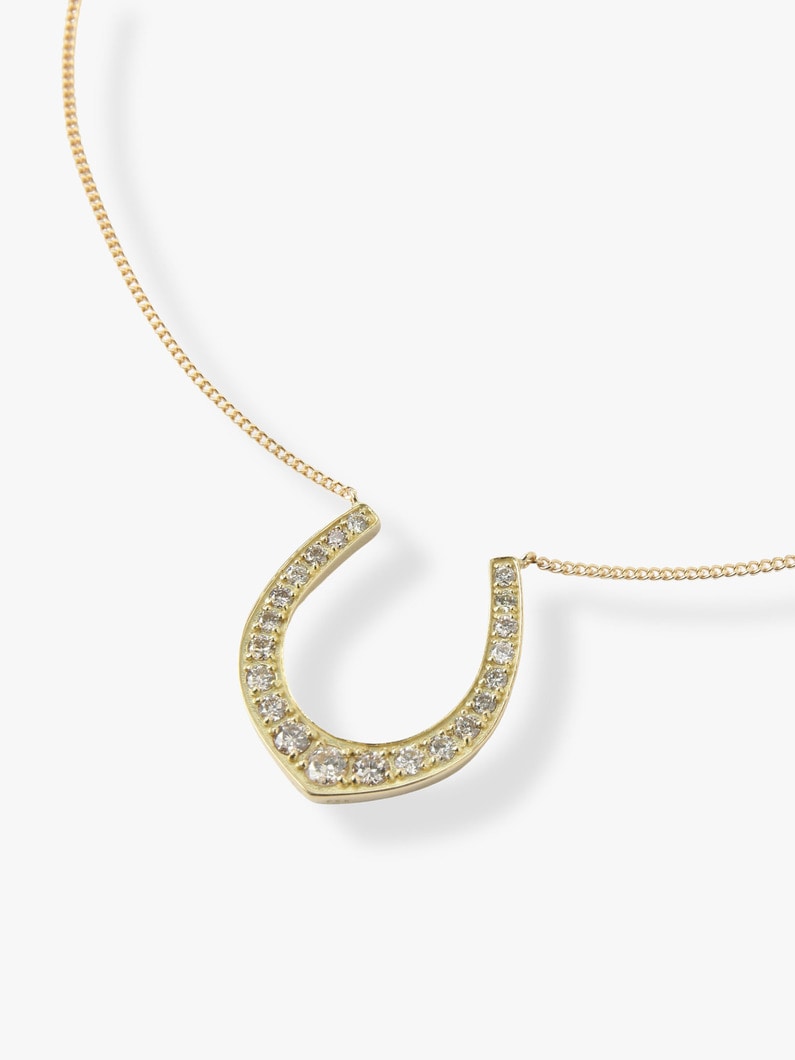 Horse Shoe Diamond Necklace 詳細画像 gold 3