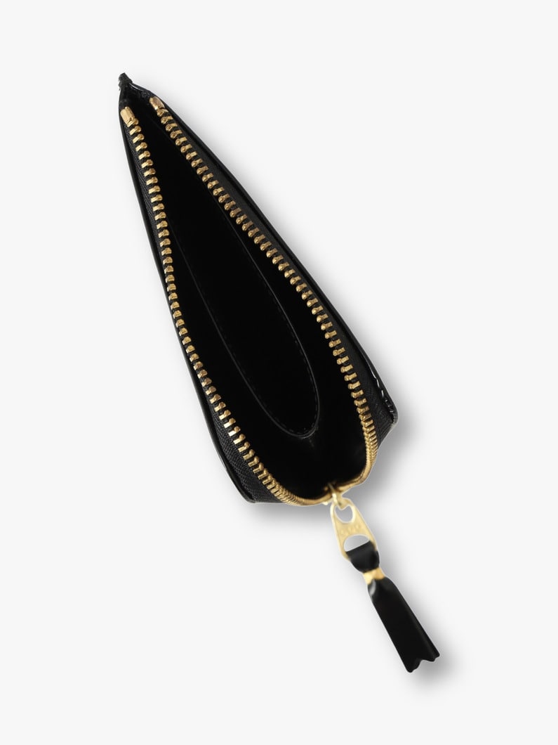 ドット エンボス Lシェイプド ジップウォレット 詳細画像 black 3