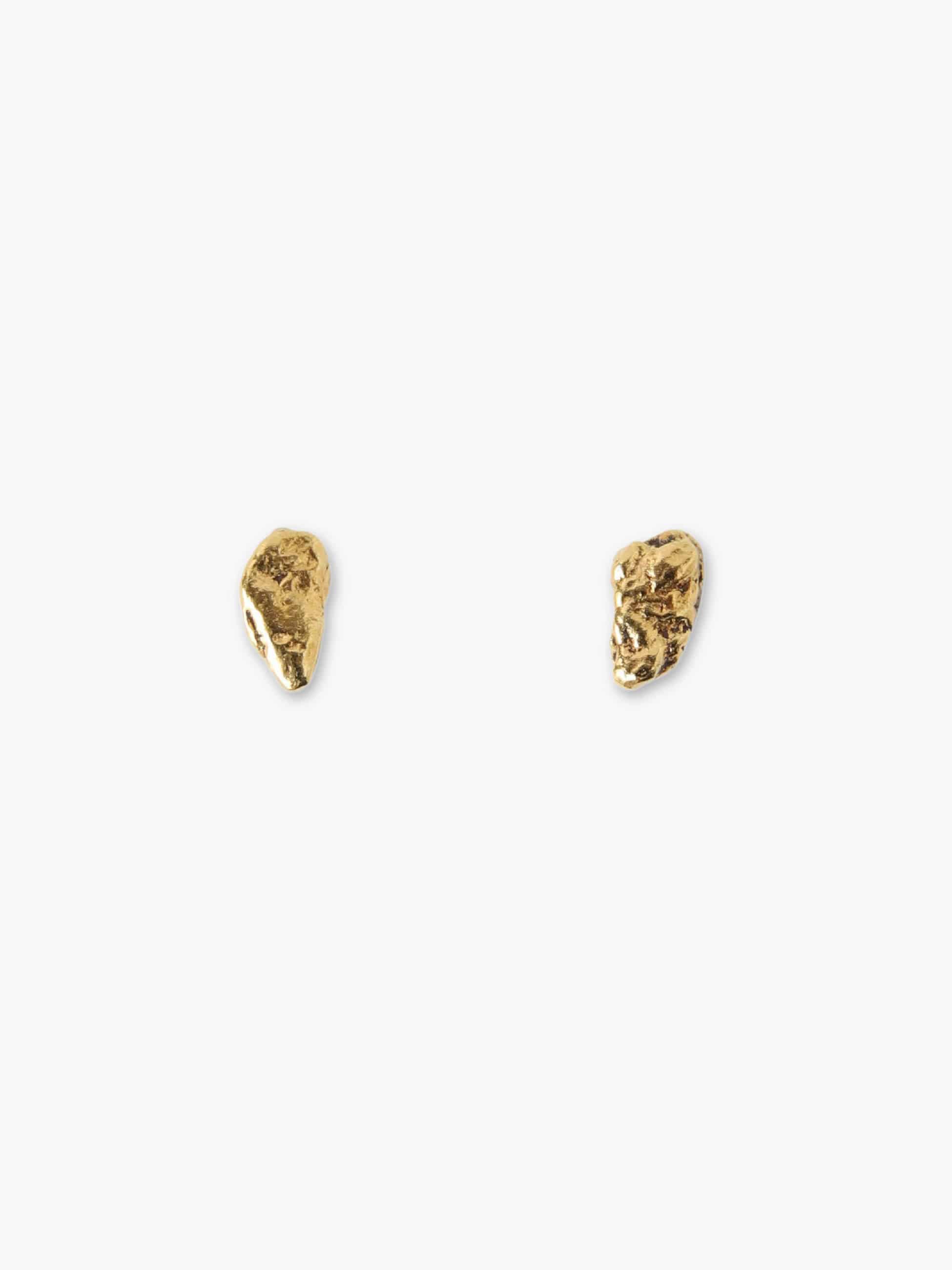 Gold Nugget Pierced Earrings（Small） 詳細画像 yellow gold 1