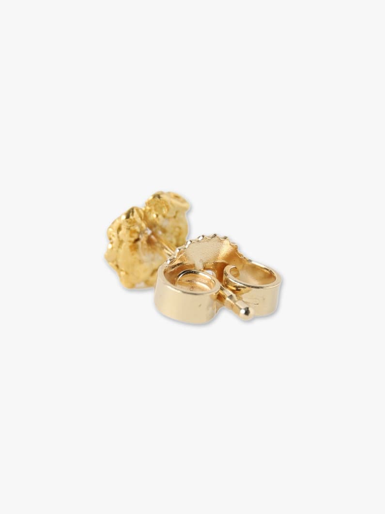 Gold Nugget Pierced Earrings（Medium） 詳細画像 yellow gold 3