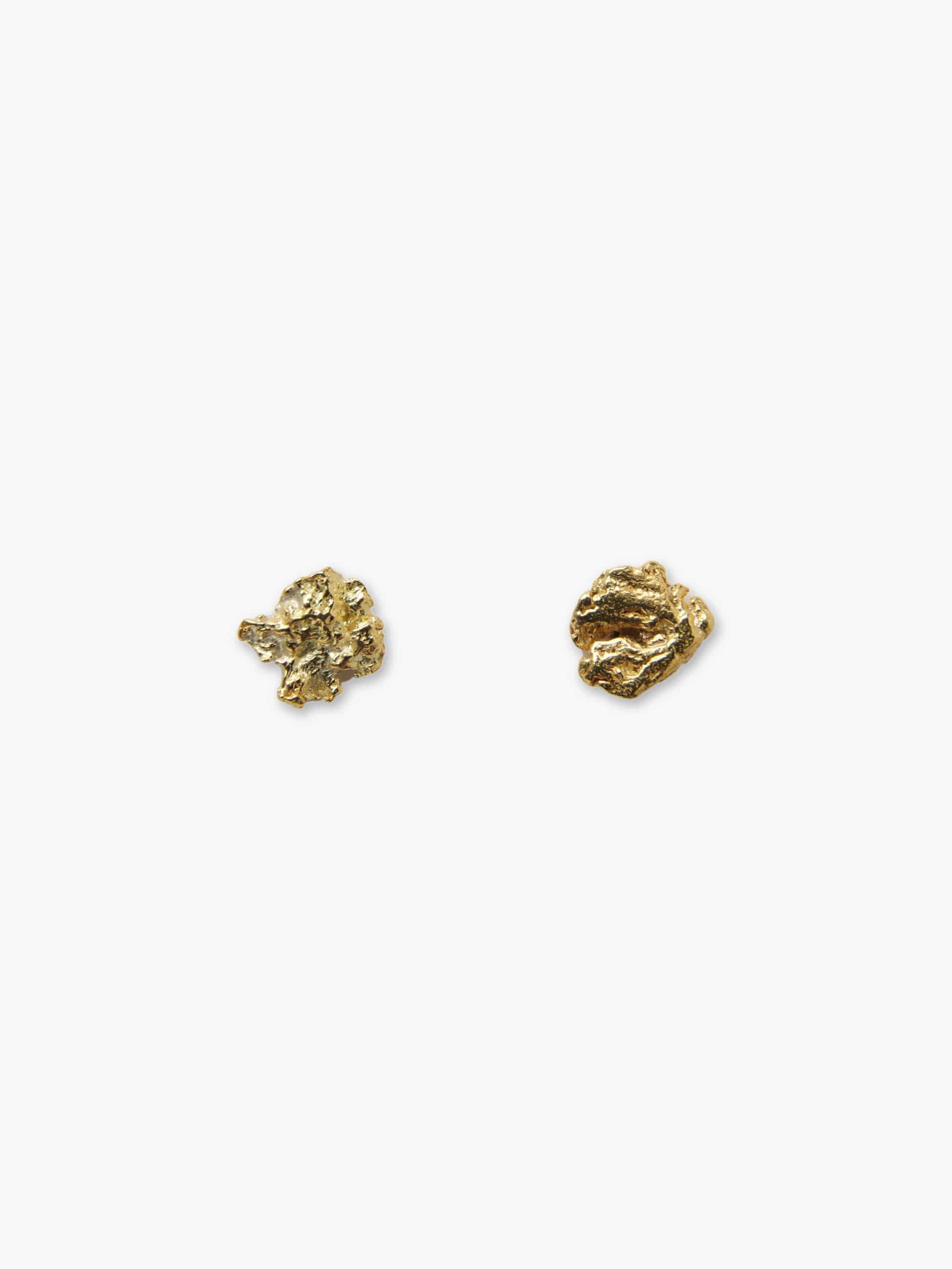 Gold Nugget Pierced Earrings（Medium） 詳細画像 yellow gold 1