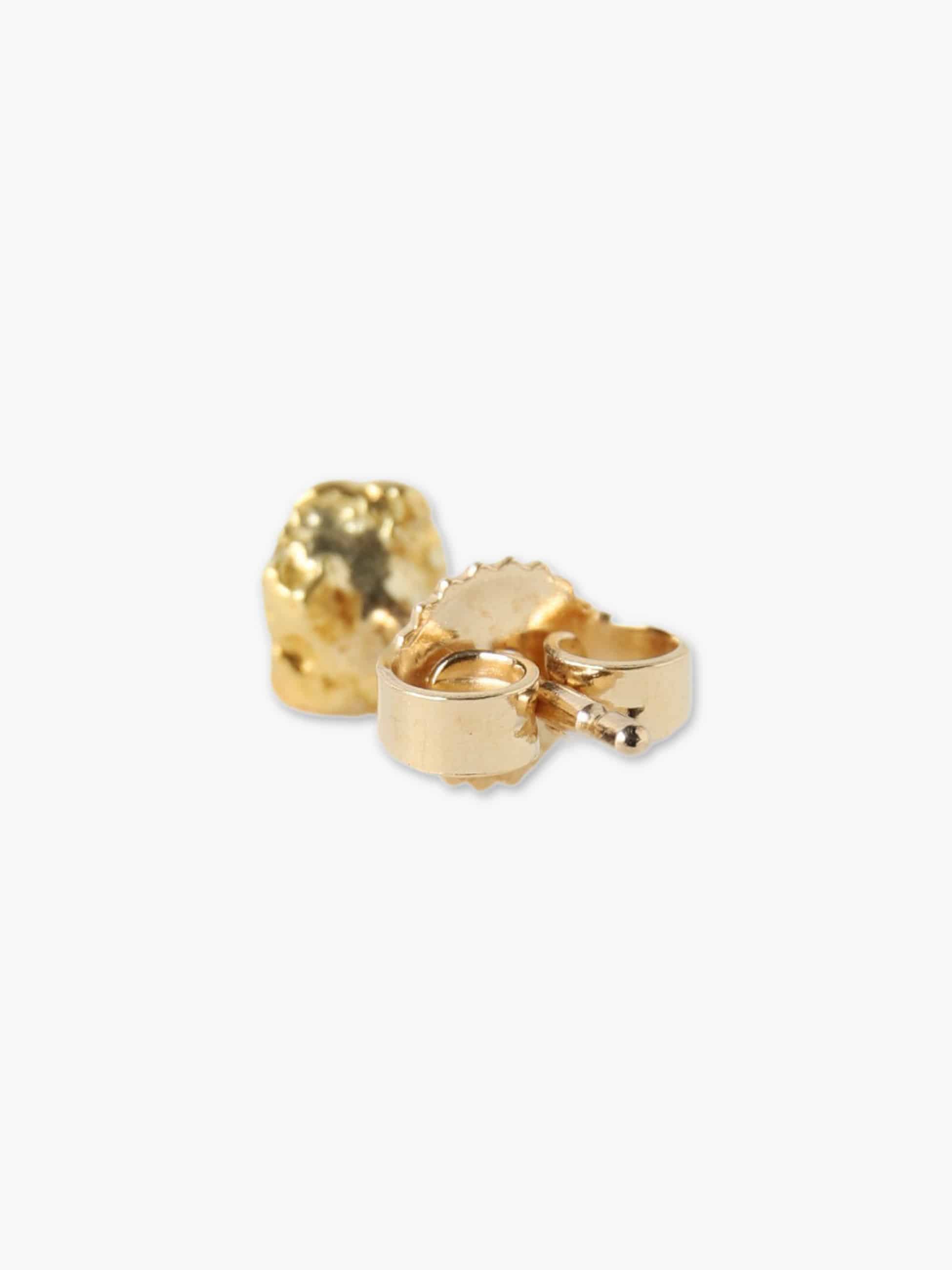 Gold Nugget Pierced Earrings（Large） 詳細画像 yellow gold 2