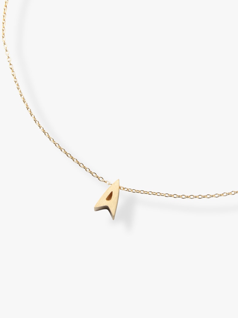 18Kイエローゴールド＆ホワイトダイヤモンドアルファベットネックレス（A） 詳細画像 A 2