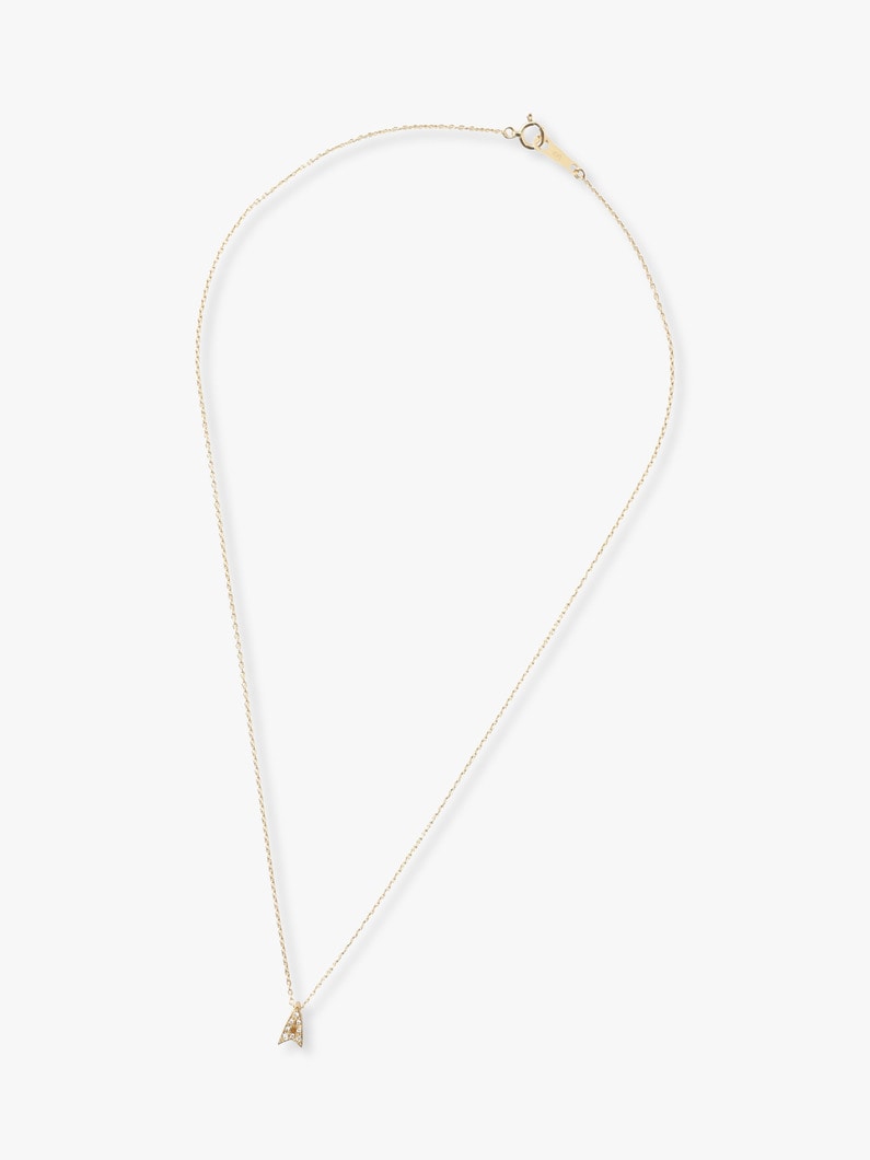 18Kイエローゴールド＆ホワイトダイヤモンドアルファベットネックレス（A） 詳細画像 A 1