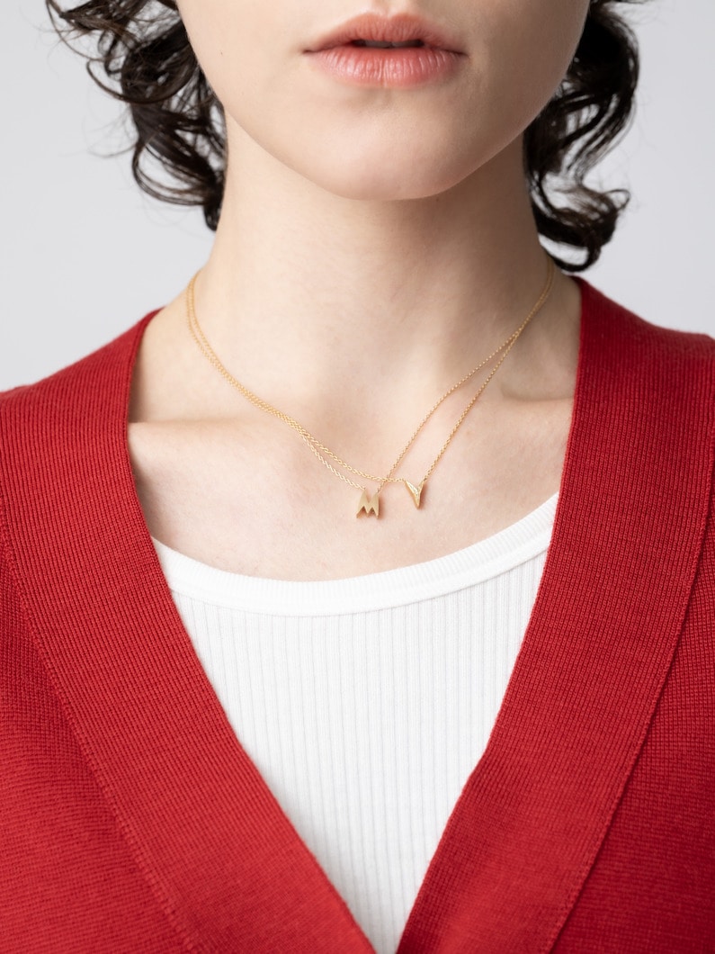 18Kイエローゴールド＆ホワイトダイヤモンドアルファベットネックレス（Y） 詳細画像 Y 4