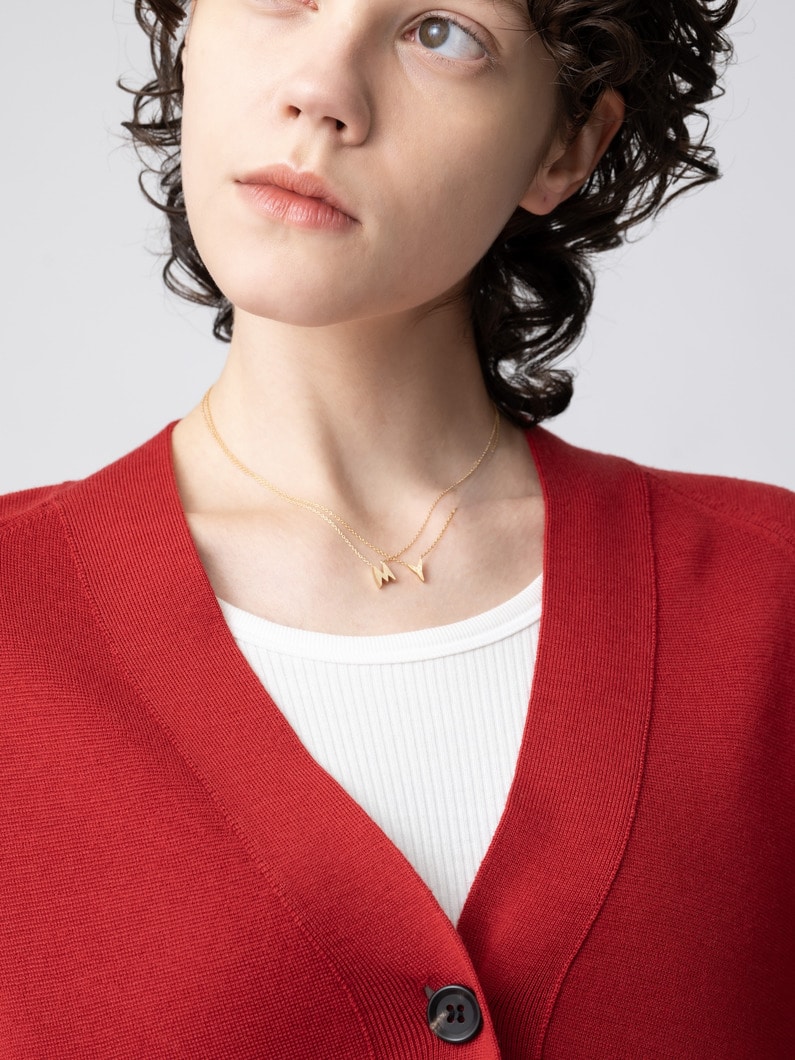 18Kイエローゴールド＆ホワイトダイヤモンドアルファベットネックレス（Y） 詳細画像 Y 6