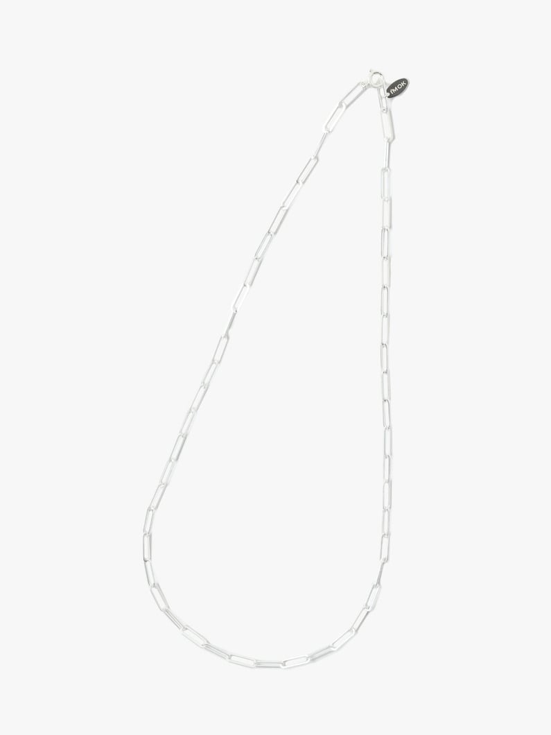 Small Paper Clip Chain Necklace (Unisex) 詳細画像 silver 2