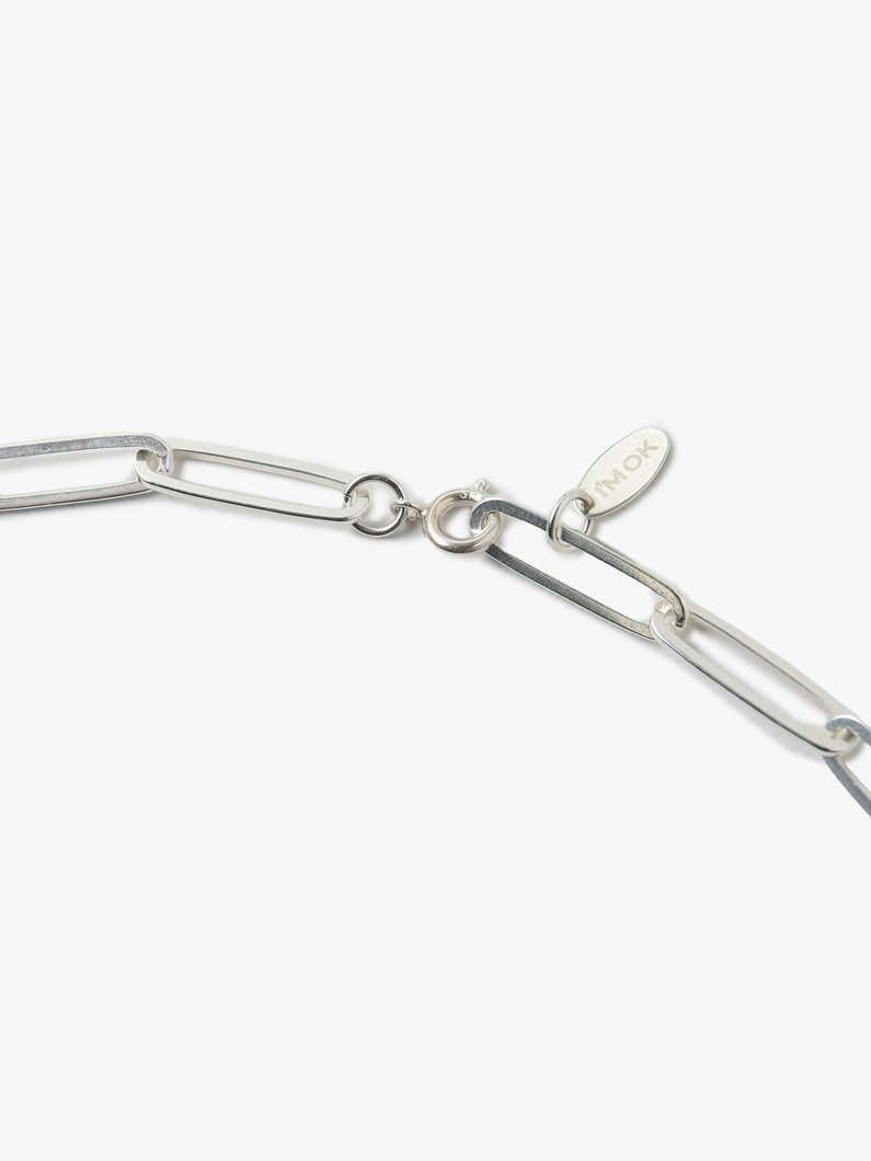 Large Paper Clip Chain Necklace (Unisex) 詳細画像 silver 4