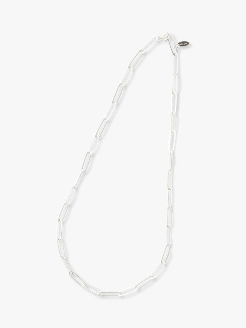 Large Paper Clip Chain Necklace (Unisex) 詳細画像 silver 2