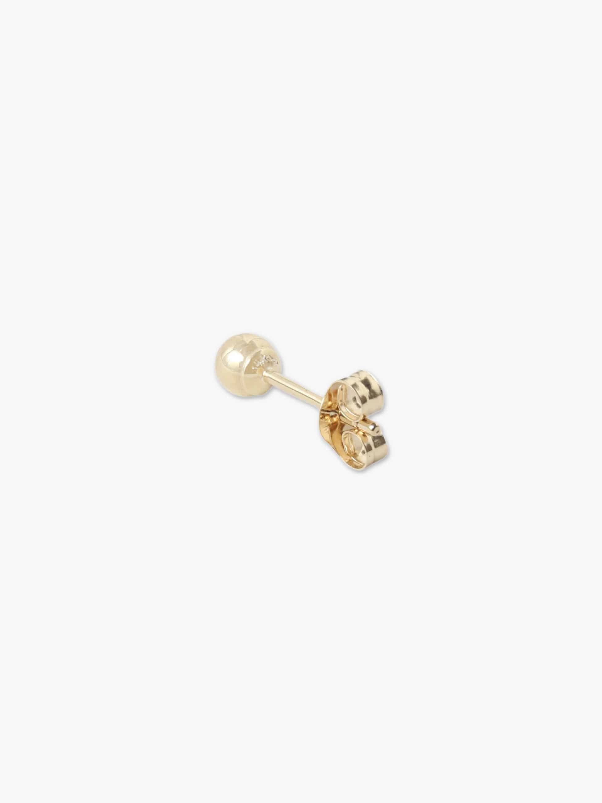 Hollow Ball Pierced Earrings (3mm) 詳細画像 yellow gold 2