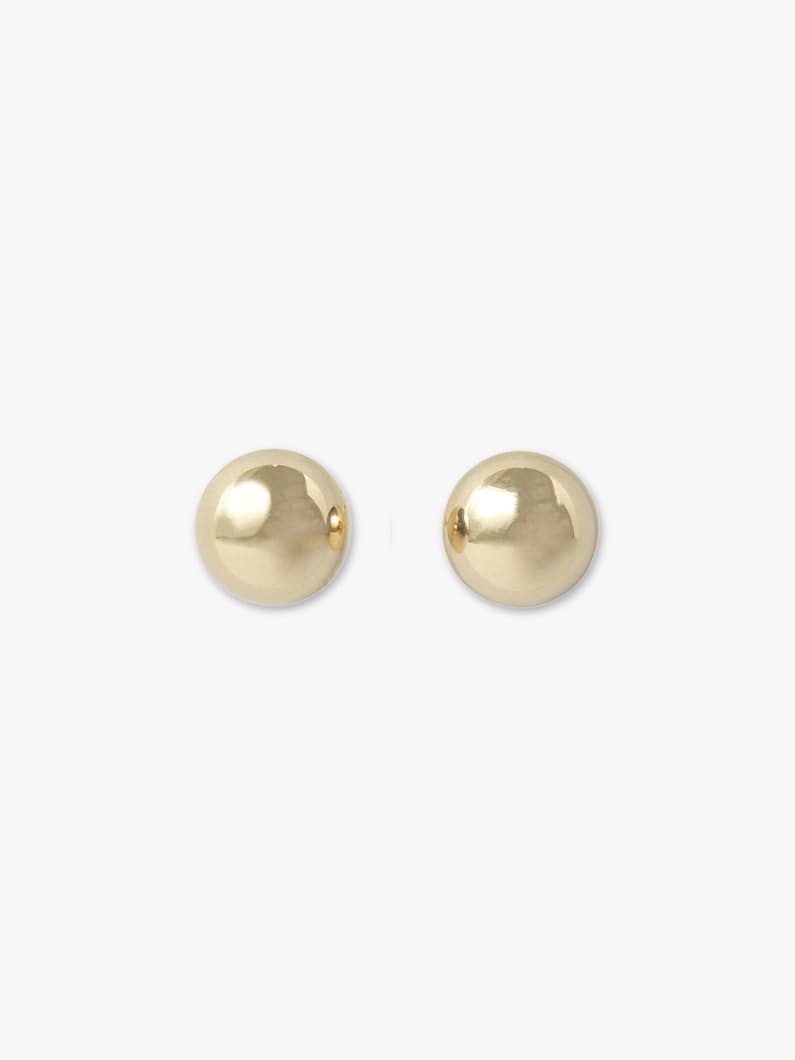 Hollow Ball Pierced Earrings (8mm) 詳細画像 yellow gold