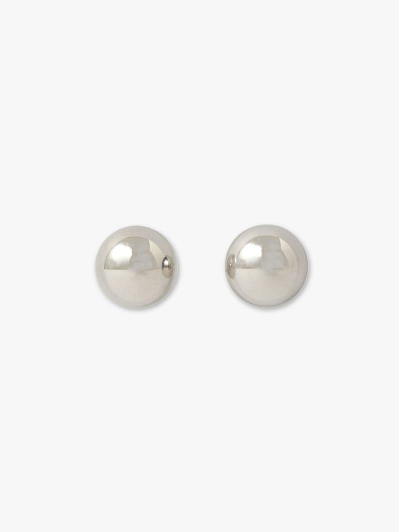 Hollow Ball Pierced Earrings (8mm) 詳細画像 white gold 1