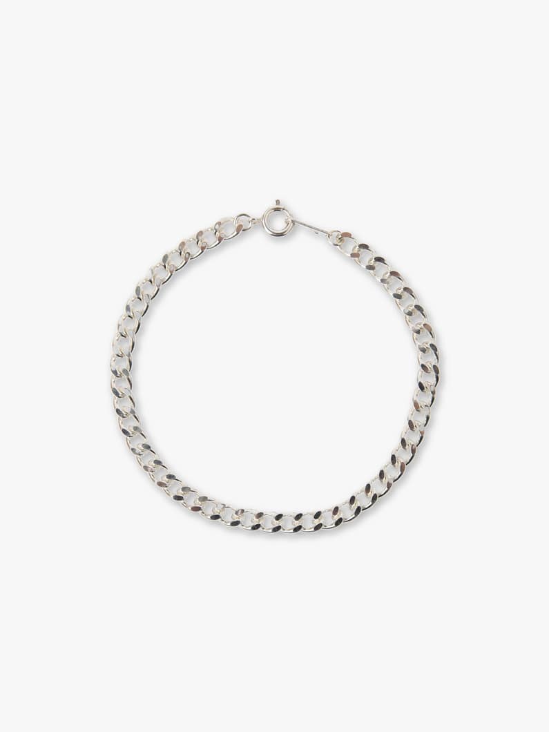 Flat Curb Chain Bracelet (Women) 詳細画像 silver