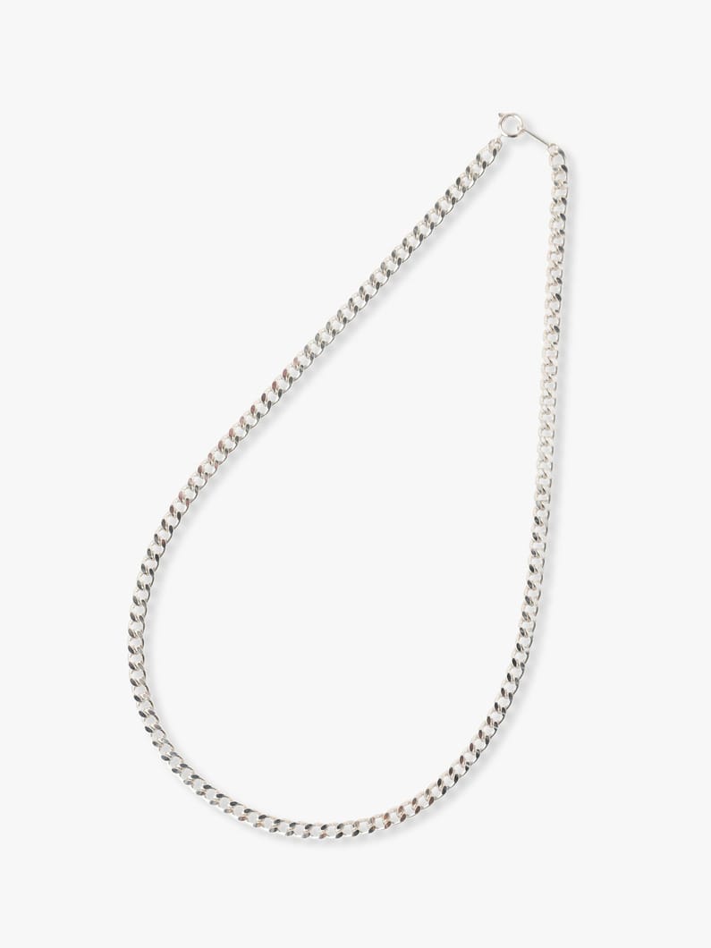 Flat Curb Chain Necklace (Women) 詳細画像 silver