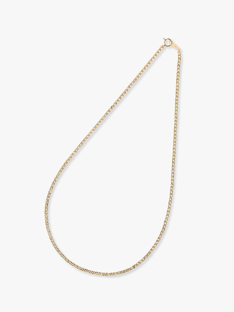 Double Flat Curb Chain Necklace (Women) 詳細画像 yellow gold 1