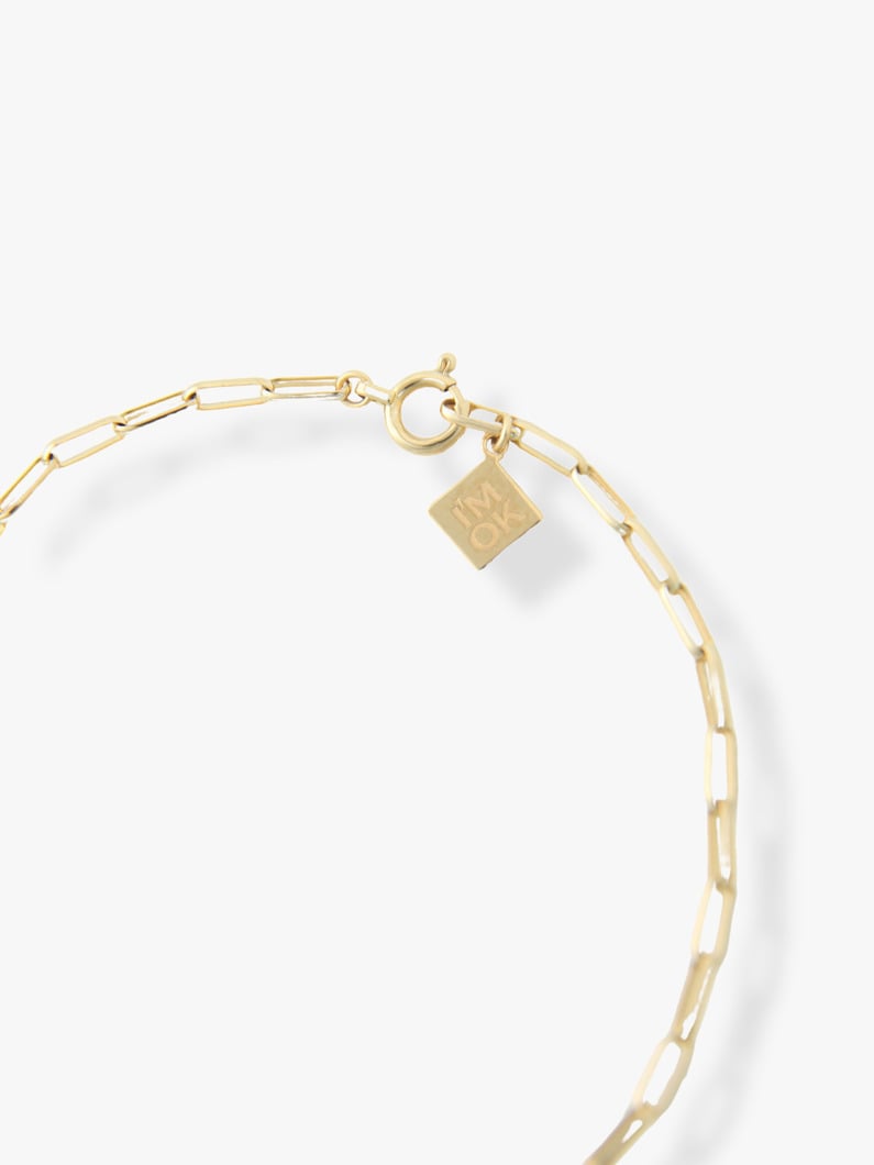Gold Paper Clip Chain Bracelet (Women) 詳細画像 yellow gold 2