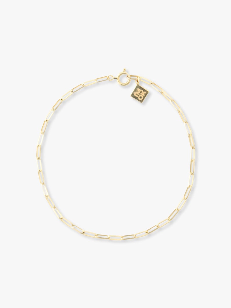 Gold Paper Clip Chain Bracelet (Women) 詳細画像 yellow gold 1