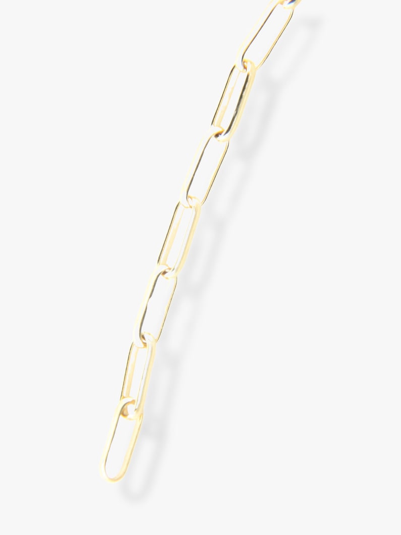 Gold Paper Clip Chain Pierced Earrings 詳細画像 yellow gold 1