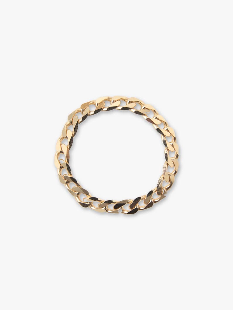 Flat Curb Chain Ring 詳細画像 yellow gold 2