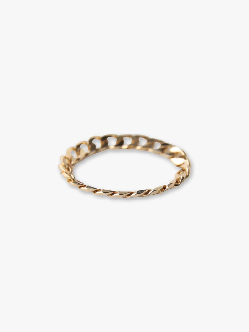 Flat Curb Chain Ring 詳細画像 yellow gold 1