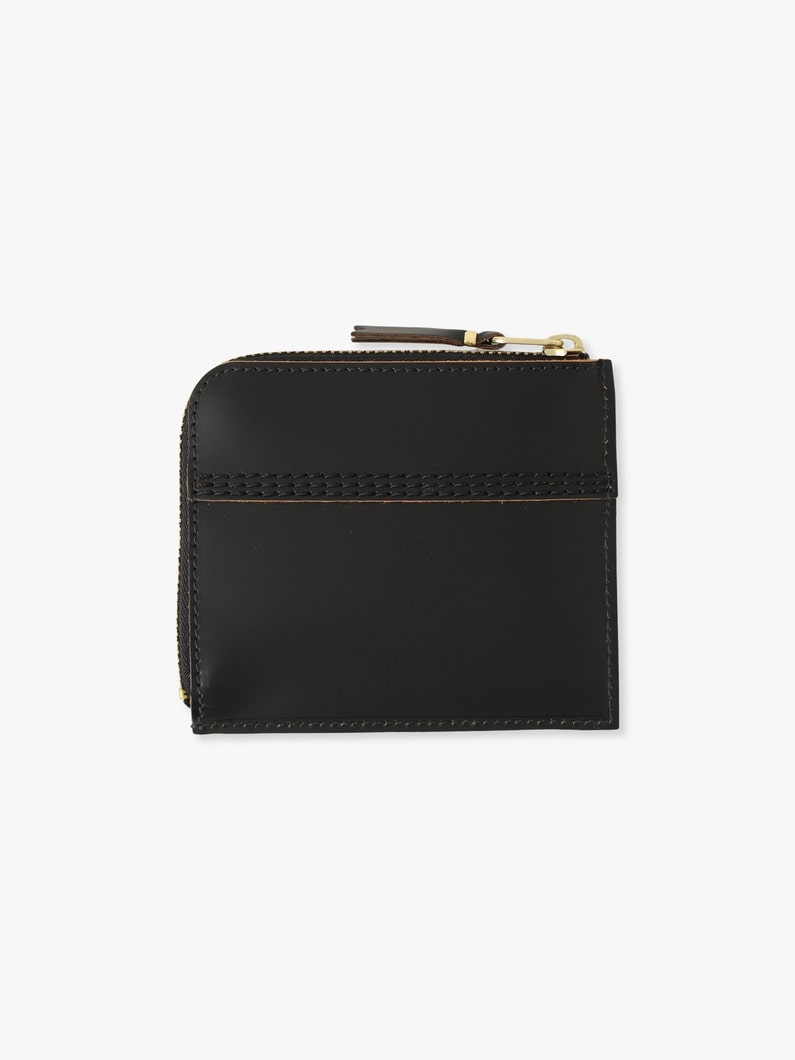 トリプル ステッチ Lシェイプド ジップウォレット 詳細画像 black 1
