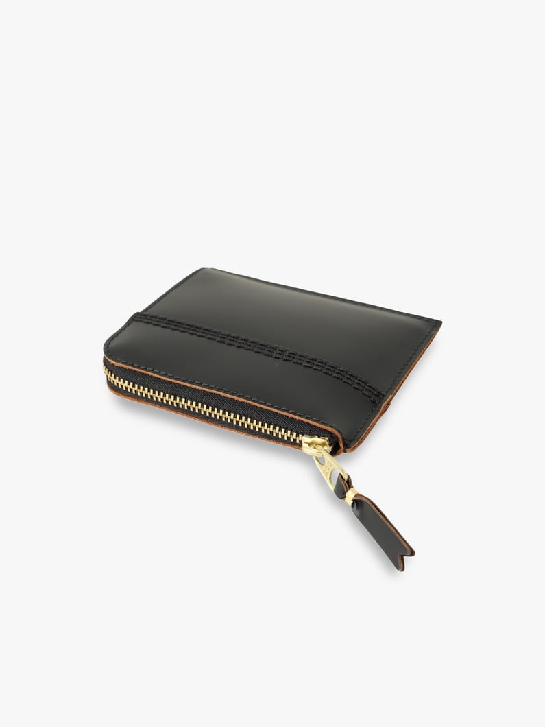 トリプル ステッチ Lシェイプド ジップウォレット 詳細画像 black 2